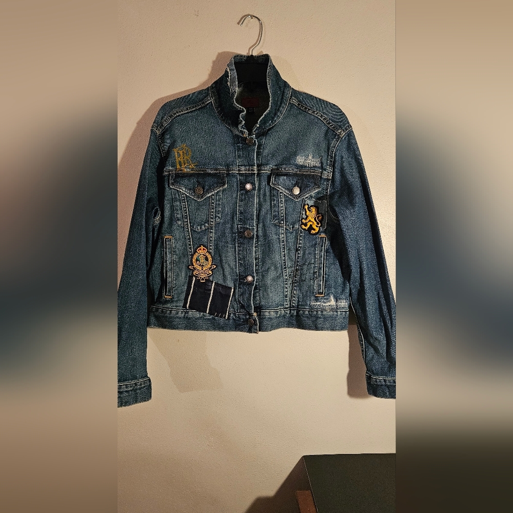 Ralph Lauren Navy, Gold, Red, Green Embroidered Crest Patch